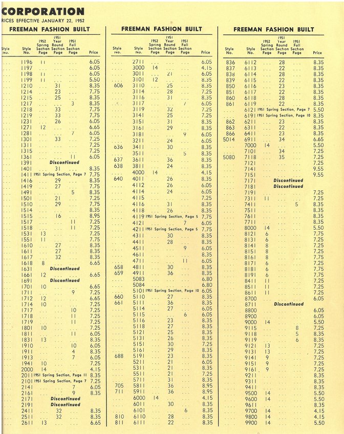 Freeman Shoe Catalog 1951